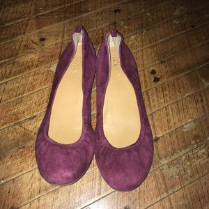 J Crew factory maroon suede 6.5 ballet flats